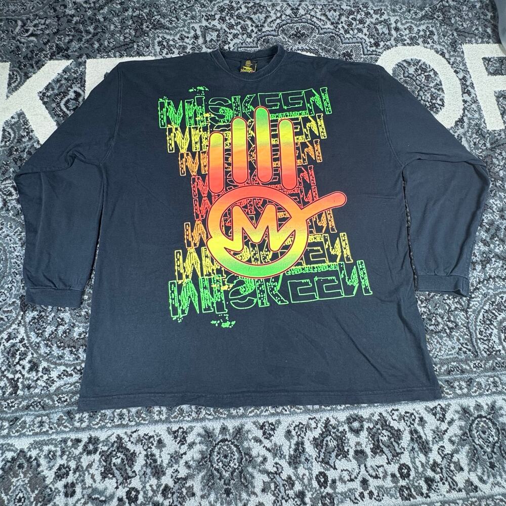 Vintage Y2K Miskeen Black‎ LongSleeve T Shirt Men Sz 3XL Preowned